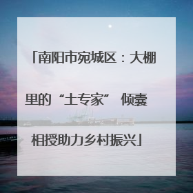 南阳市宛城区：大棚里的“土专家” 倾囊相授助力乡村振兴