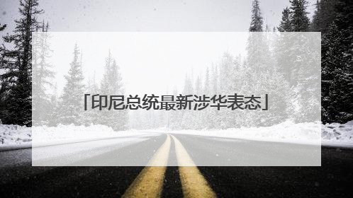 印尼总统最新涉华表态