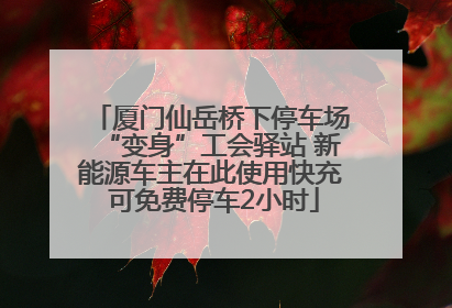 厦门仙岳桥下停车场“变身”工会驿站 新能源车主在此使用快充 可免费停车2小时