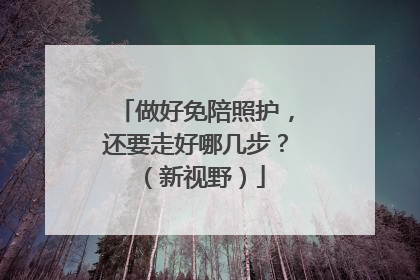 做好免陪照护，还要走好哪几步？（新视野）