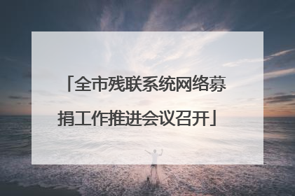 全市残联系统网络募捐工作推进会议召开