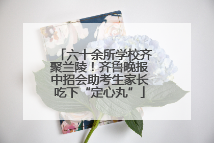 六十余所学校齐聚兰陵！齐鲁晚报中招会助考生家长吃下“定心丸”