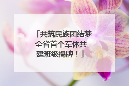 共筑民族团结梦 全省首个军休共建班级揭牌！