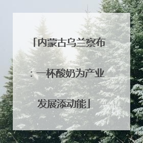 内蒙古乌兰察布：一杯酸奶为产业发展添动能