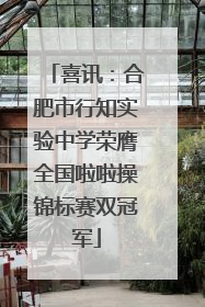 喜讯：合肥市行知实验中学荣膺全国啦啦操锦标赛双冠军