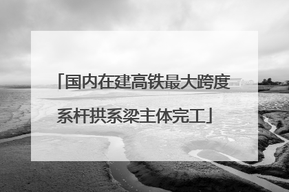 国内在建高铁最大跨度系杆拱系梁主体完工