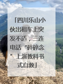 四川乐山小伙出租车上突发不适，三连电话“碎碎念”上演教科书式自救