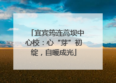 宜宾筠连蒿坝中心校：心“芽”初绽，自暖成光