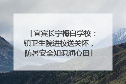 宜宾长宁梅白学校：镇卫生院进校送关怀，防暑安全知识润心田