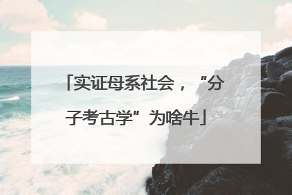 实证母系社会，“分子考古学”为啥牛