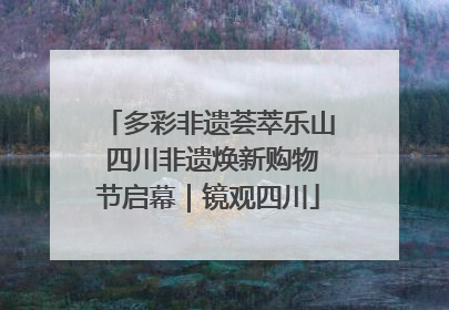 多彩非遗荟萃乐山 四川非遗焕新购物节启幕｜镜观四川