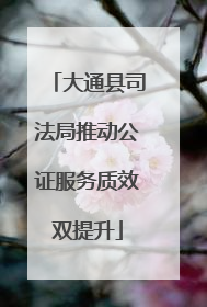 大通县司法局推动公证服务质效双提升