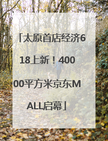 太原首店经济618上新！40000平方米京东MALL启幕