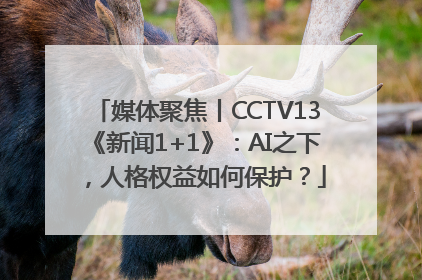 媒体聚焦丨CCTV13《新闻1+1》：AI之下，人格权益如何保护？