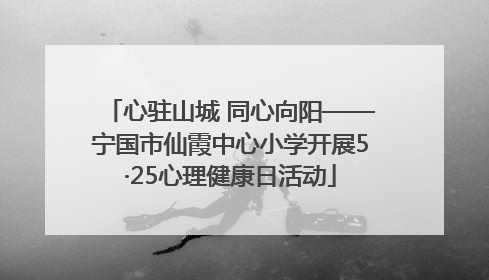 心驻山城 同心向阳——宁国市仙霞中心小学开展5·25心理健康日活动