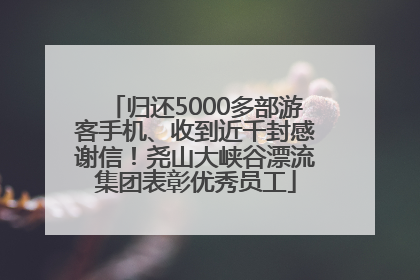 归还5000多部游客手机、收到近千封感谢信！尧山大峡谷漂流集团表彰优秀员工