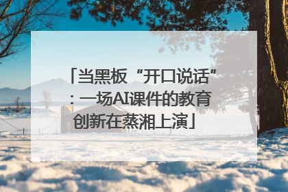 当黑板“开口说话”：一场AI课件的教育创新在蒸湘上演