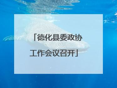 德化县委政协工作会议召开