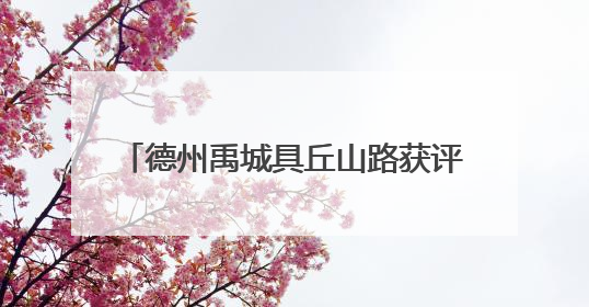 德州禹城具丘山路获评“2025年度交通与旅游融合创新项目”