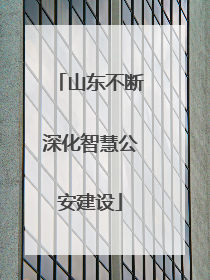 山东不断深化智慧公安建设
