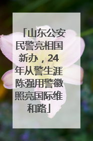 山东公安民警亮相国新办，24年从警生涯陈强用警徽照亮国际维和路