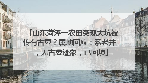 山东菏泽一农田突现大坑被传有古墓？属地回应：系老井，无古墓迹象，已回填