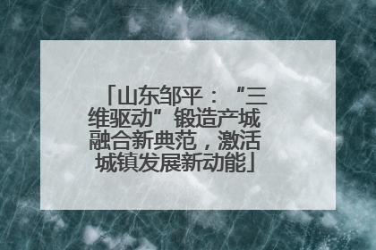 山东邹平：“三维驱动”锻造产城融合新典范，激活城镇发展新动能