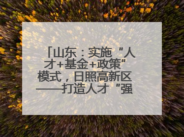 山东：实施“人才+基金+政策”模式，日照高新区——打造人才“强磁场”