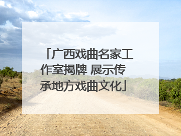 广西戏曲名家工作室揭牌 展示传承地方戏曲文化