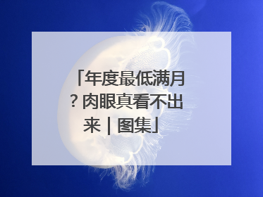 年度最低满月？肉眼真看不出来｜图集