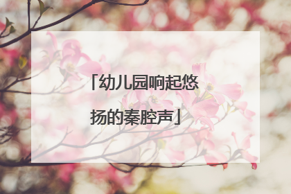 幼儿园响起悠扬的秦腔声