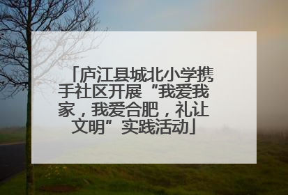 庐江县城北小学携手社区开展“我爱我家，我爱合肥，礼让文明”实践活动