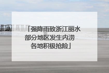 强降雨致浙江丽水部分地区发生内涝 各地积极抢险
