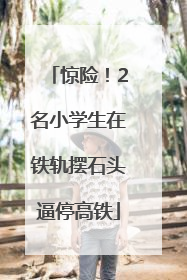 惊险！2名小学生在铁轨摆石头逼停高铁