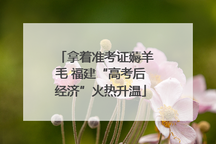 拿着准考证薅羊毛 福建“高考后经济”火热升温