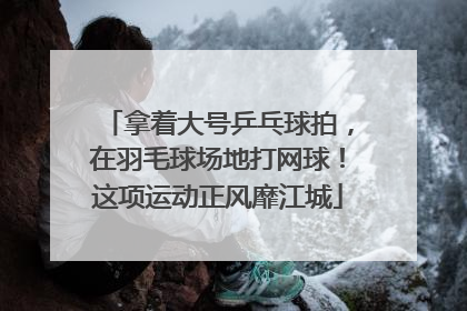拿着大号乒乓球拍，在羽毛球场地打网球！这项运动正风靡江城