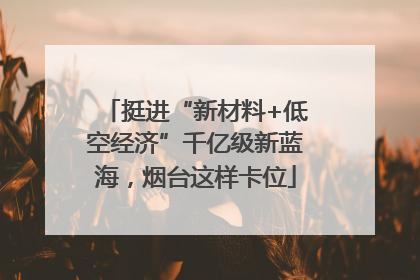 挺进“新材料+低空经济”千亿级新蓝海，烟台这样卡位
