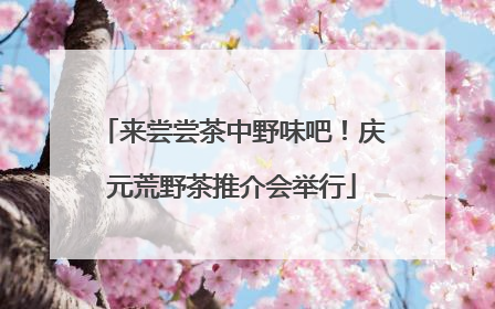 来尝尝茶中野味吧！庆元荒野茶推介会举行