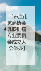 枣庄市抗癌协会乳腺肿瘤专业委员会成立大会举办