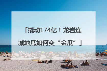 撬动174亿！龙岩连城地瓜如何变“金瓜”