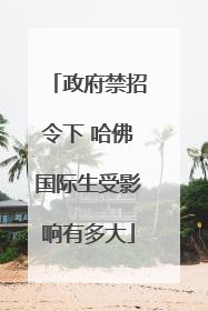 政府禁招令下 哈佛国际生受影响有多大
