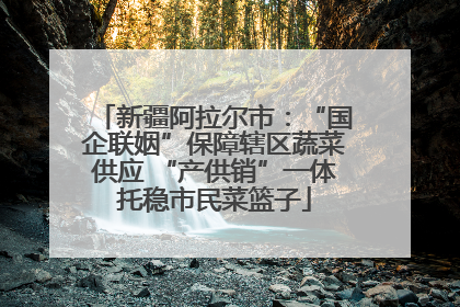 新疆阿拉尔市：“国企联姻”保障辖区蔬菜供应 “产供销”一体托稳市民菜篮子