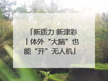新质力 新津彩丨体外“大脑”也能“开”无人机