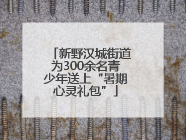新野汉城街道为300余名青少年送上“暑期心灵礼包”