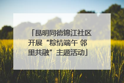 昆明同德锦江社区开展“粽情端午 邻里共融”主题活动