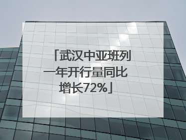 武汉中亚班列一年开行量同比增长72%