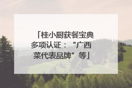 桂小厨获餐宝典多项认证：“广西菜代表品牌”等
