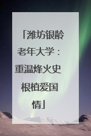 潍坊银龄老年大学：重温烽火史 根植爱国情