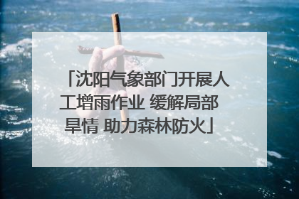 沈阳气象部门开展人工增雨作业 缓解局部旱情 助力森林防火