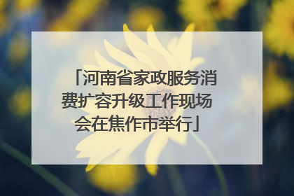 河南省家政服务消费扩容升级工作现场会在焦作市举行